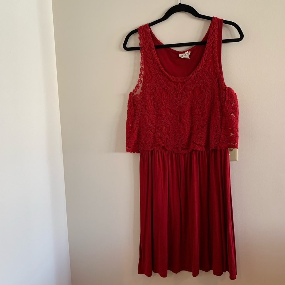 Anthropologie Red Dress